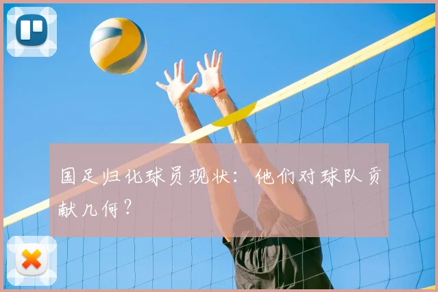 国足归化球员现状:他们对球队贡献几何?